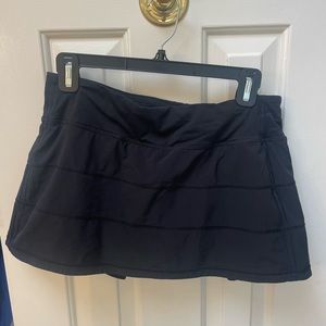 LULULEMON Pace Rival Mid Rise Skirt Black size 8